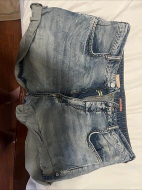 Anthropologie Light Blue Washed Denim Shorts